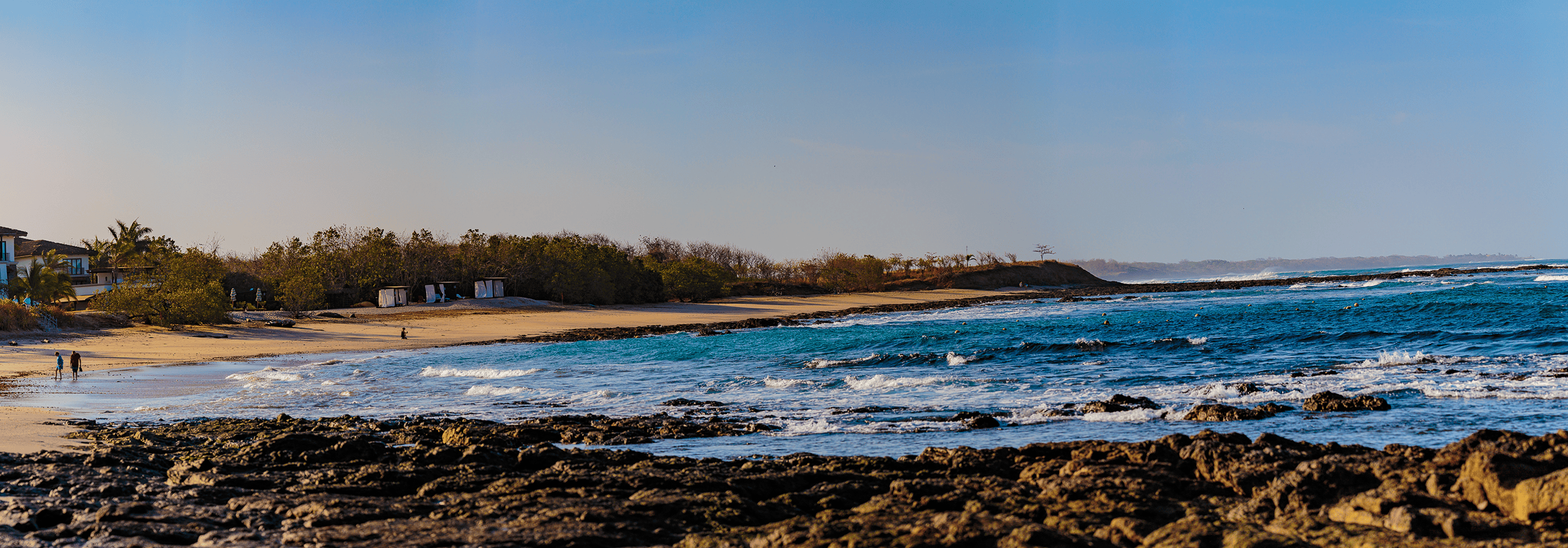 Beautiful Playa Mansita beach and oceanscape at low tide. This location is a development of Hacienda Pinilla
